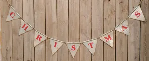 ' Tin Pennant Christmas Sign