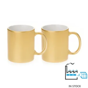 11 oz Coffee Mug - Metallic Gold