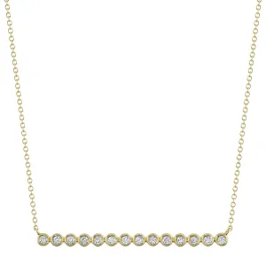 14K GOLD DIAMOND BIANCA BEZEL NECKLACE