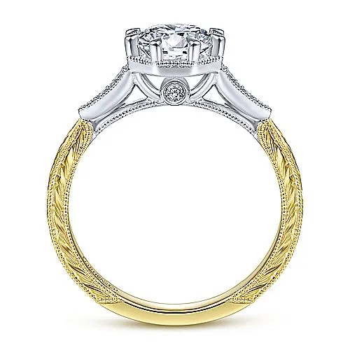 14k White and Yellow Gold Ladies Engagement Ring - ER14770R4M44JJ