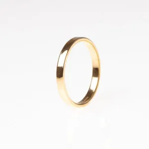 18ct Yellow Gold Flat Shape Wedding Band 7814