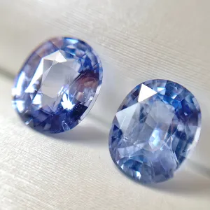 2.49ct Oval Pair Natural Blue Sapphire No.12011