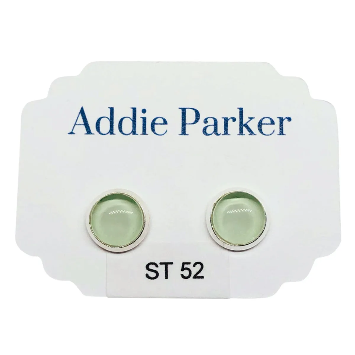 ADDIE PARKER EARRINGS STUD SET LIGHT GREEN SOLID