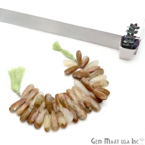 Afgani Onyx Pears Beads, 8 Inch Gemstone Strands, Drilled Strung Briolette Beads, Pears Shape, 30x12mm