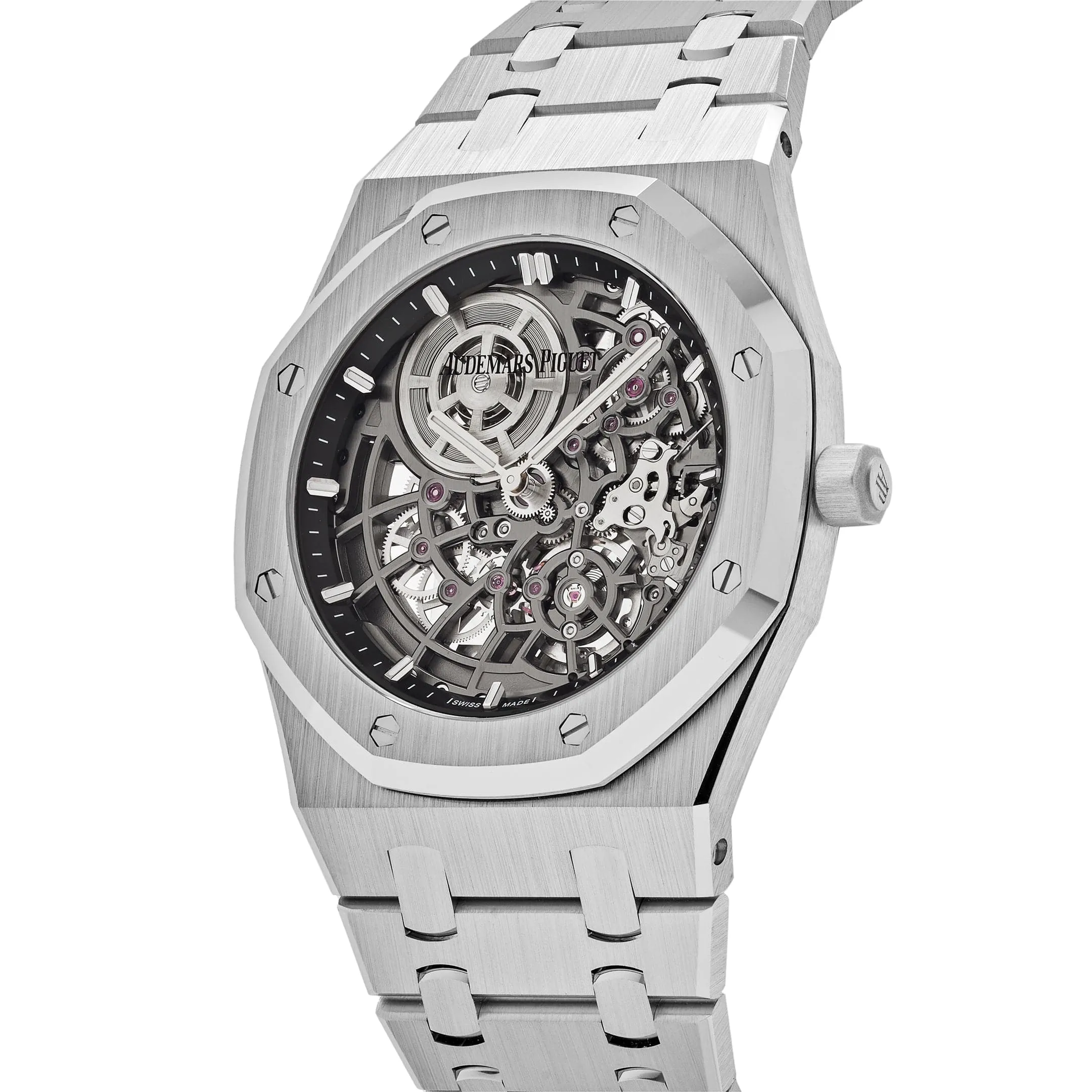 Audemars Piguet Royal Oak 16204BC.OO.1240BC.01 'Jumbo' Extra-Thin Openworked White Gold