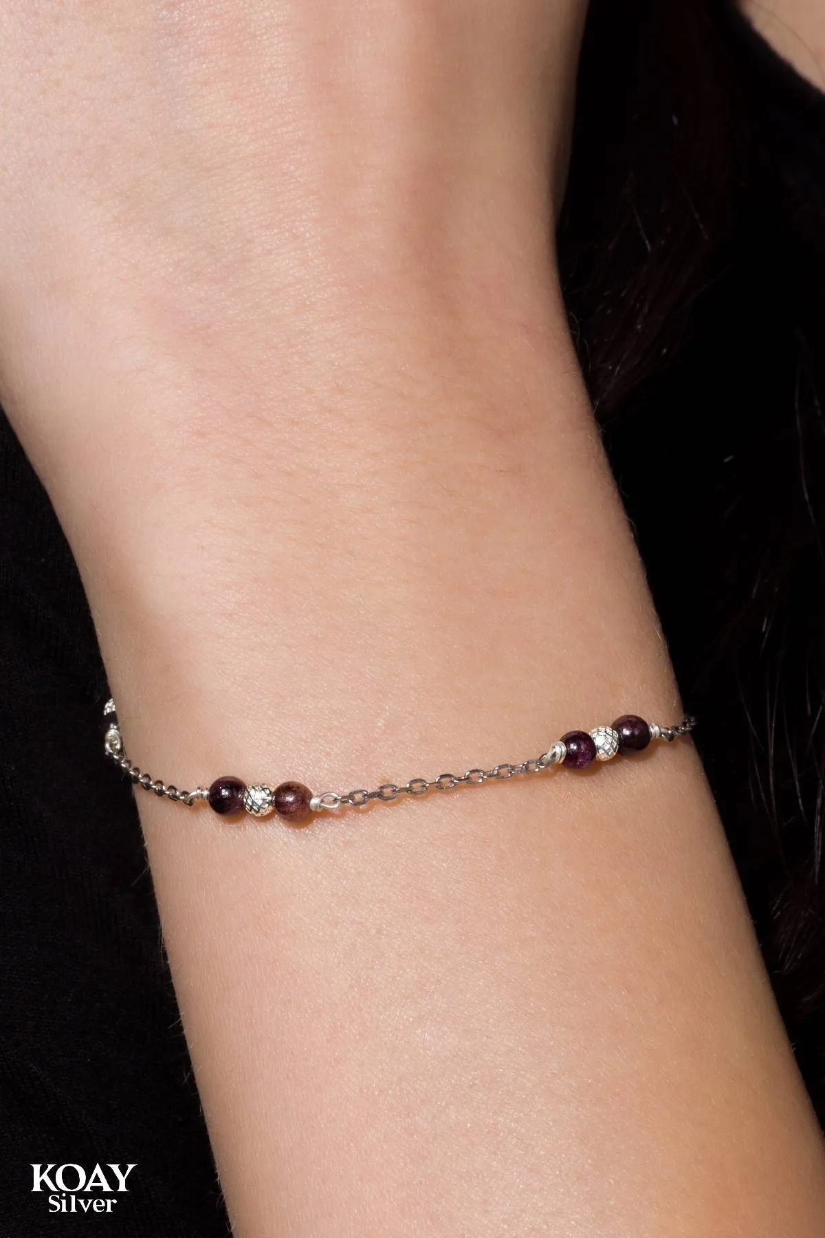 Balls & Brown Stones Bracelet