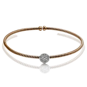 Bangle in 18k Gold with Diamonds