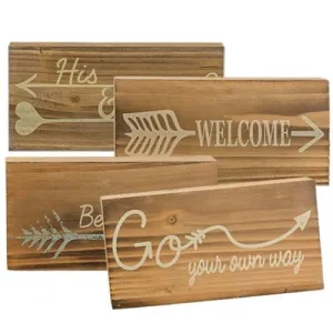 *Be Brave Wooden Block 4 asst. (Pack of 4)