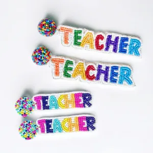 Beaded Teacher Earrings