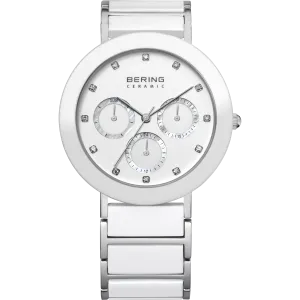 Bering Multifunction White Ceramic Watch 11438-754