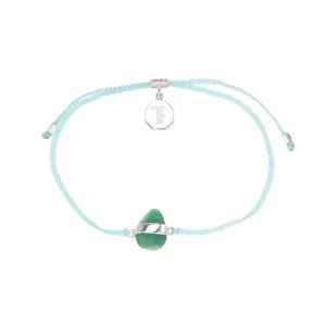 CHRYSOPRASE CRYSTAL BRACELET - MINT - SILVER