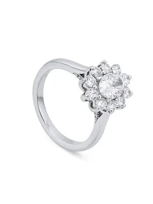 Classic Oval Diamond Cluster Ring