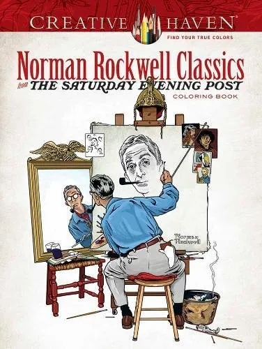 Creative Haven Norman Rockwell Saturday Evening Post Coloring Book