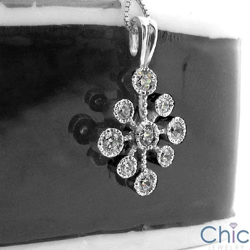 Cubic Zirconia Cz .70 Round Bezel Pendant