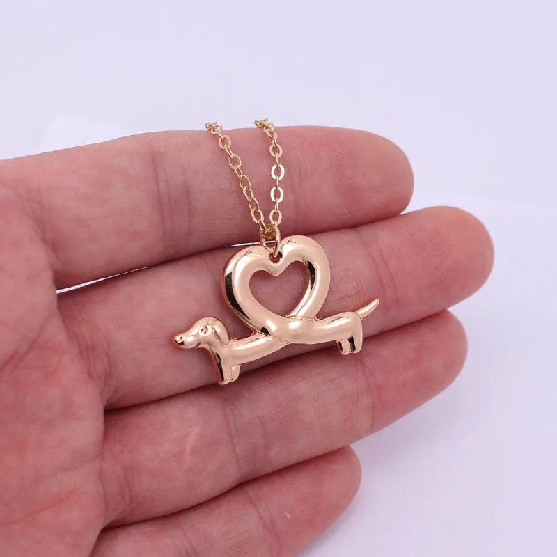 Dachshund Heart Shape Necklace