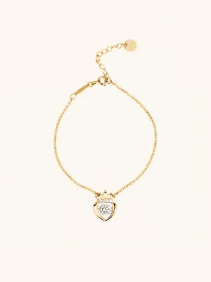 DELILAH Dancing Diamond Heart Crown Bracelet