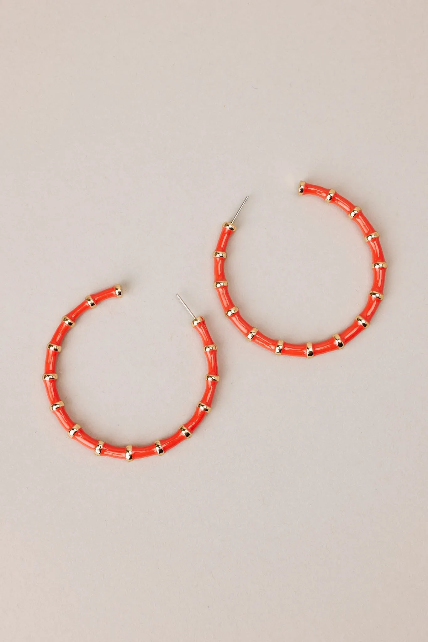 Everyday Love Red Hoop Earrings