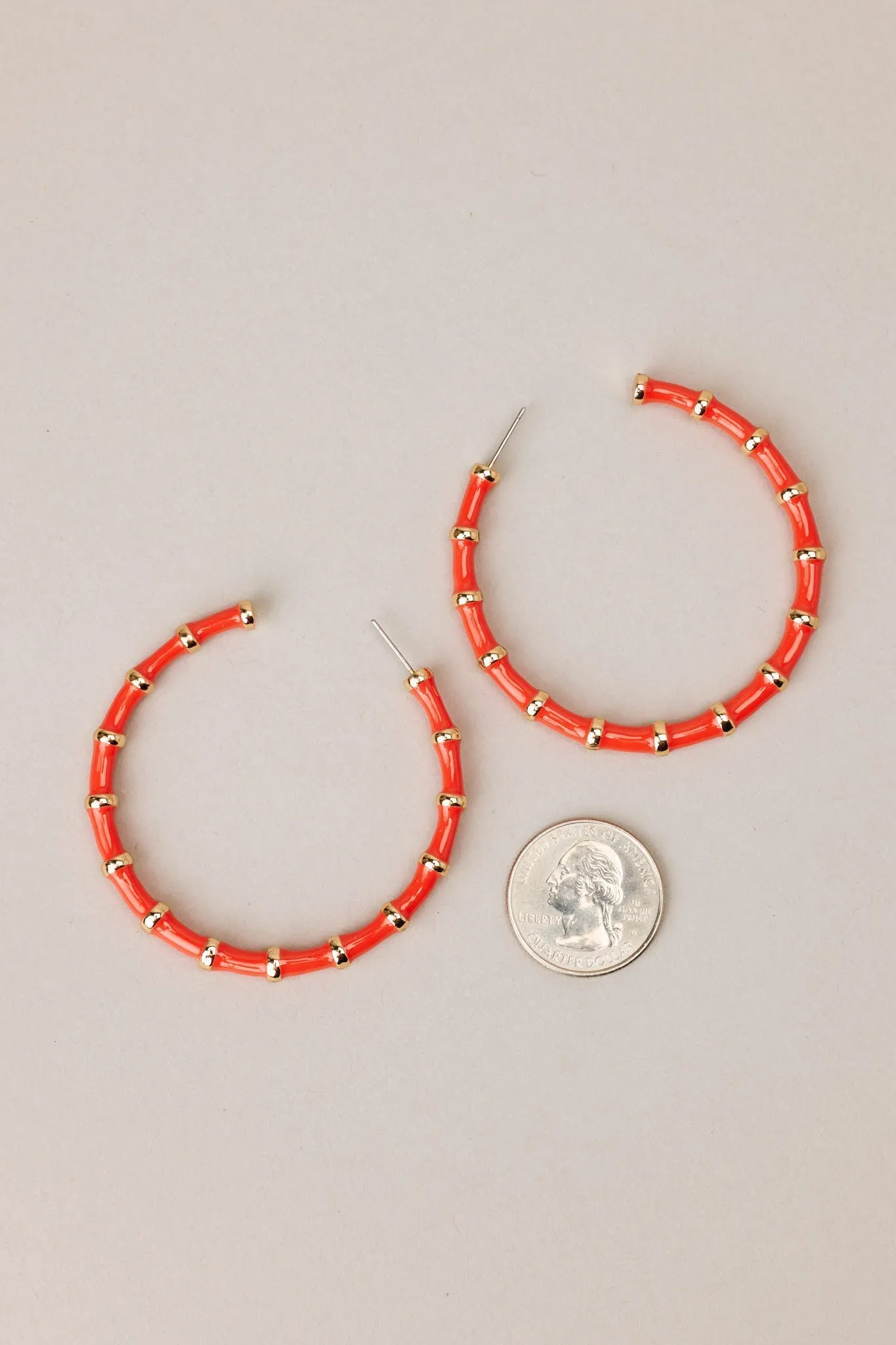 Everyday Love Red Hoop Earrings