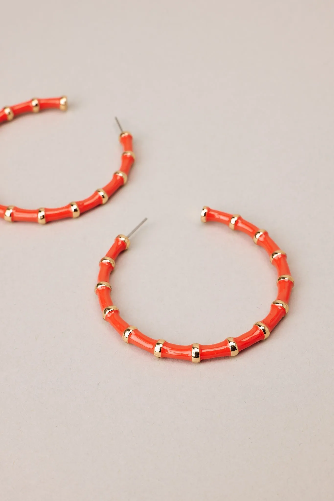 Everyday Love Red Hoop Earrings