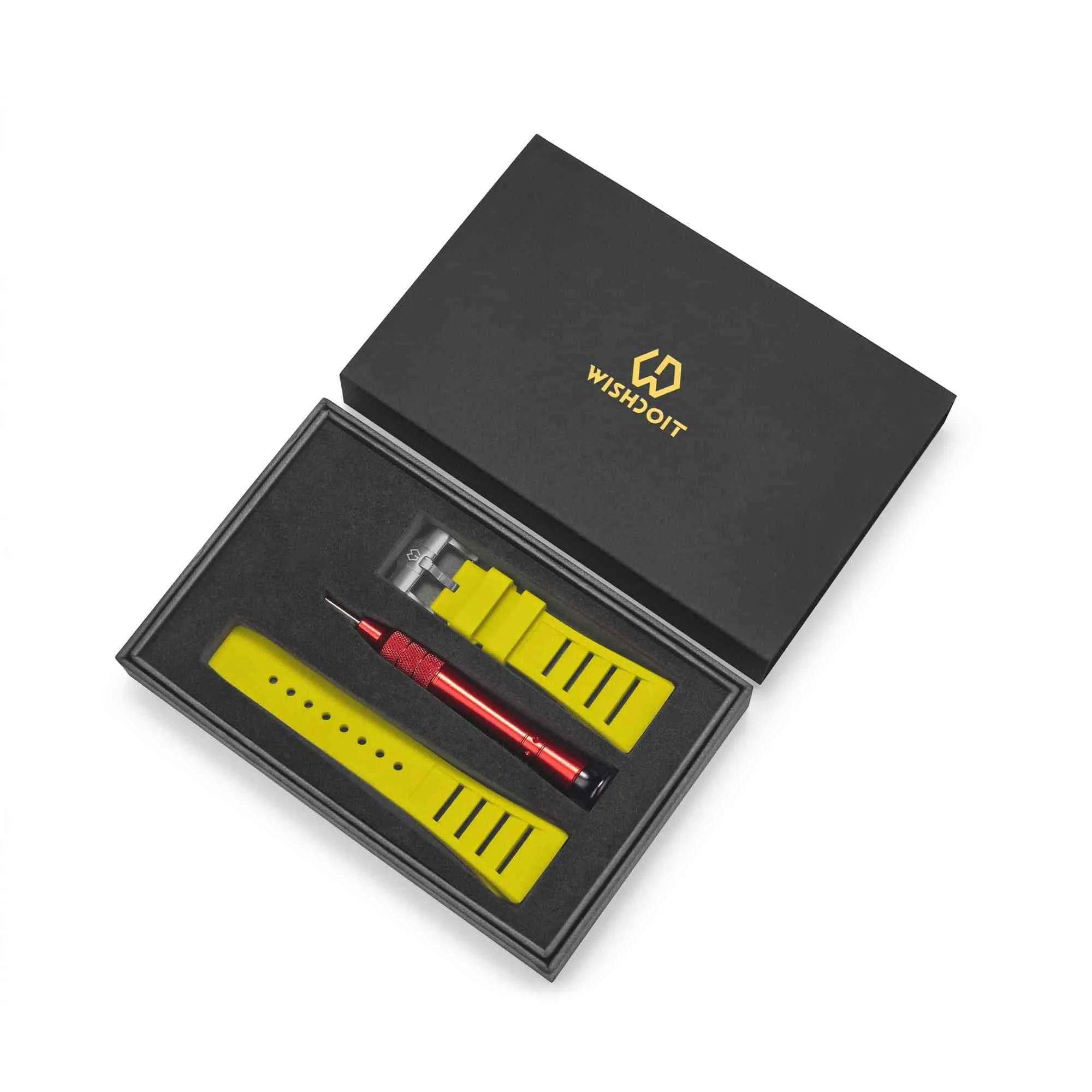 Fluoro Rubber Watch Strap | Yellow 21cm