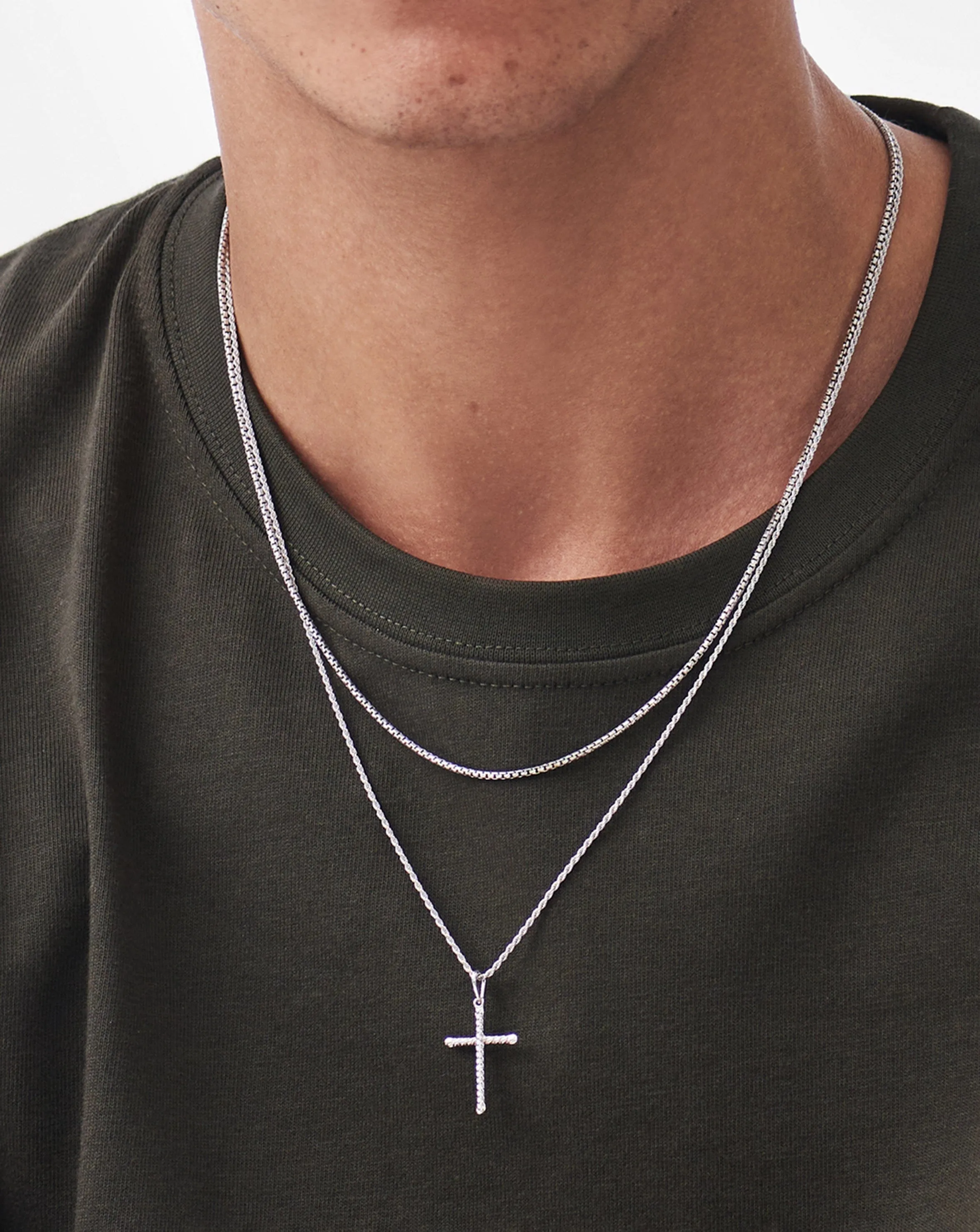 Fused Twisted Cross Necklace