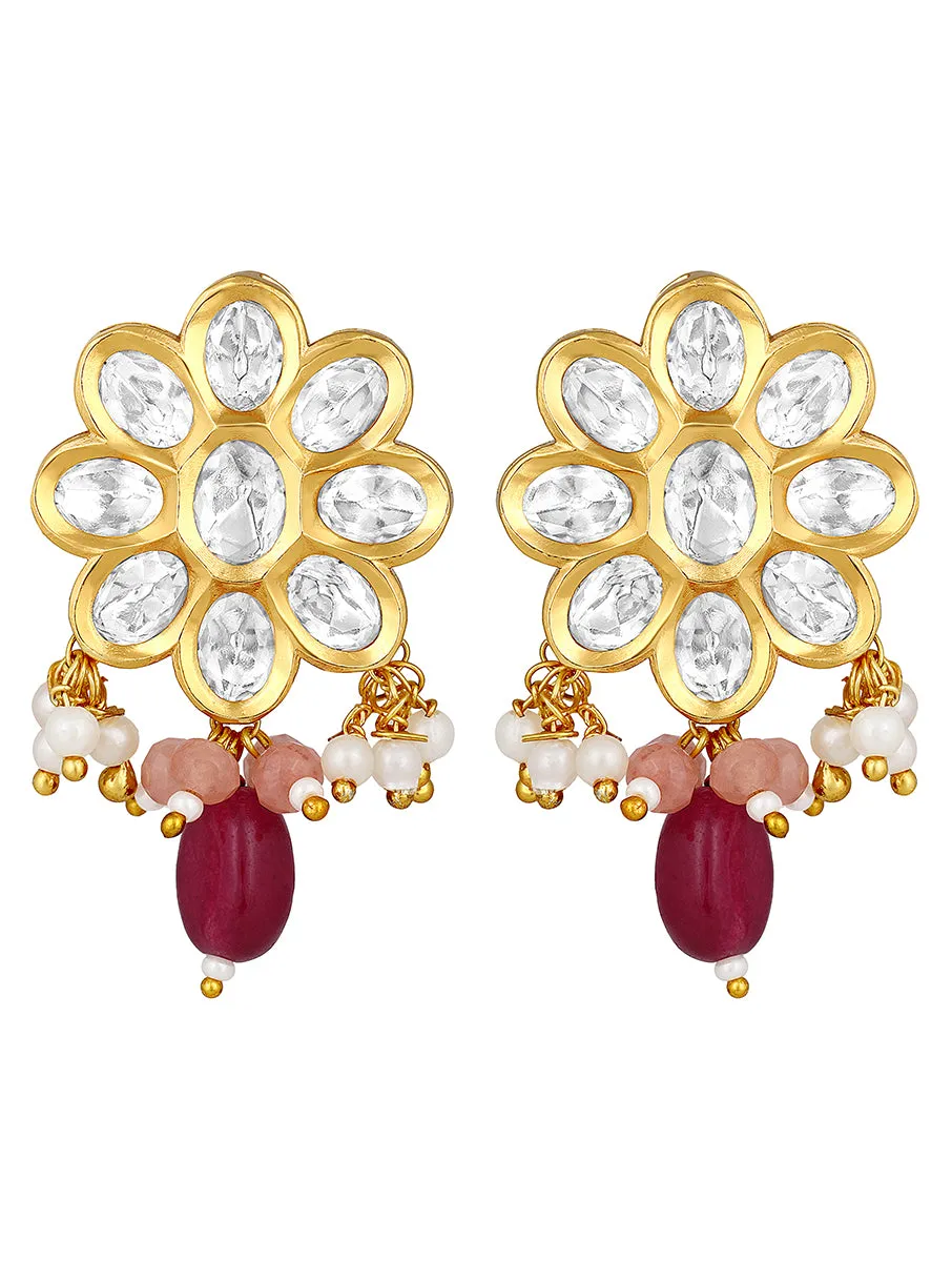 Gold Plated Kundan Earrings