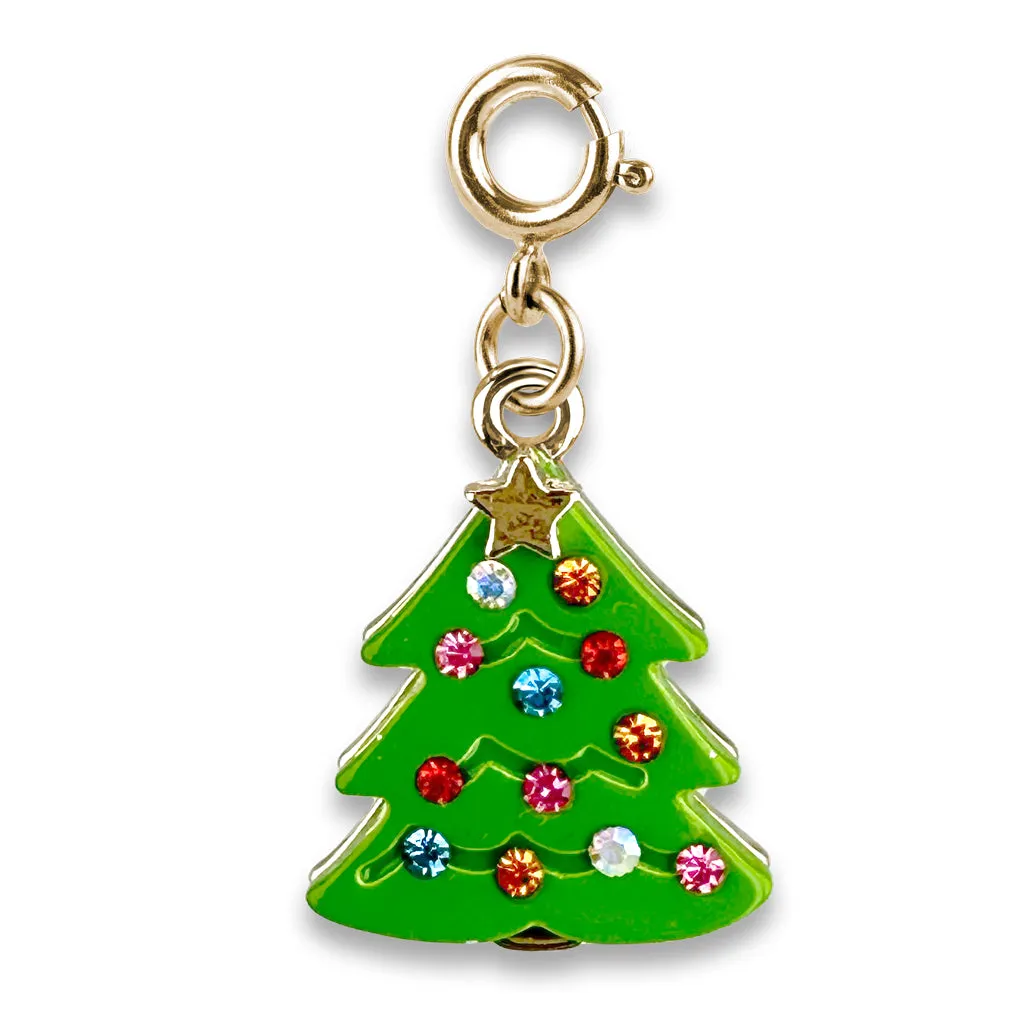 Gold Sparkle Christmas Tree Charm