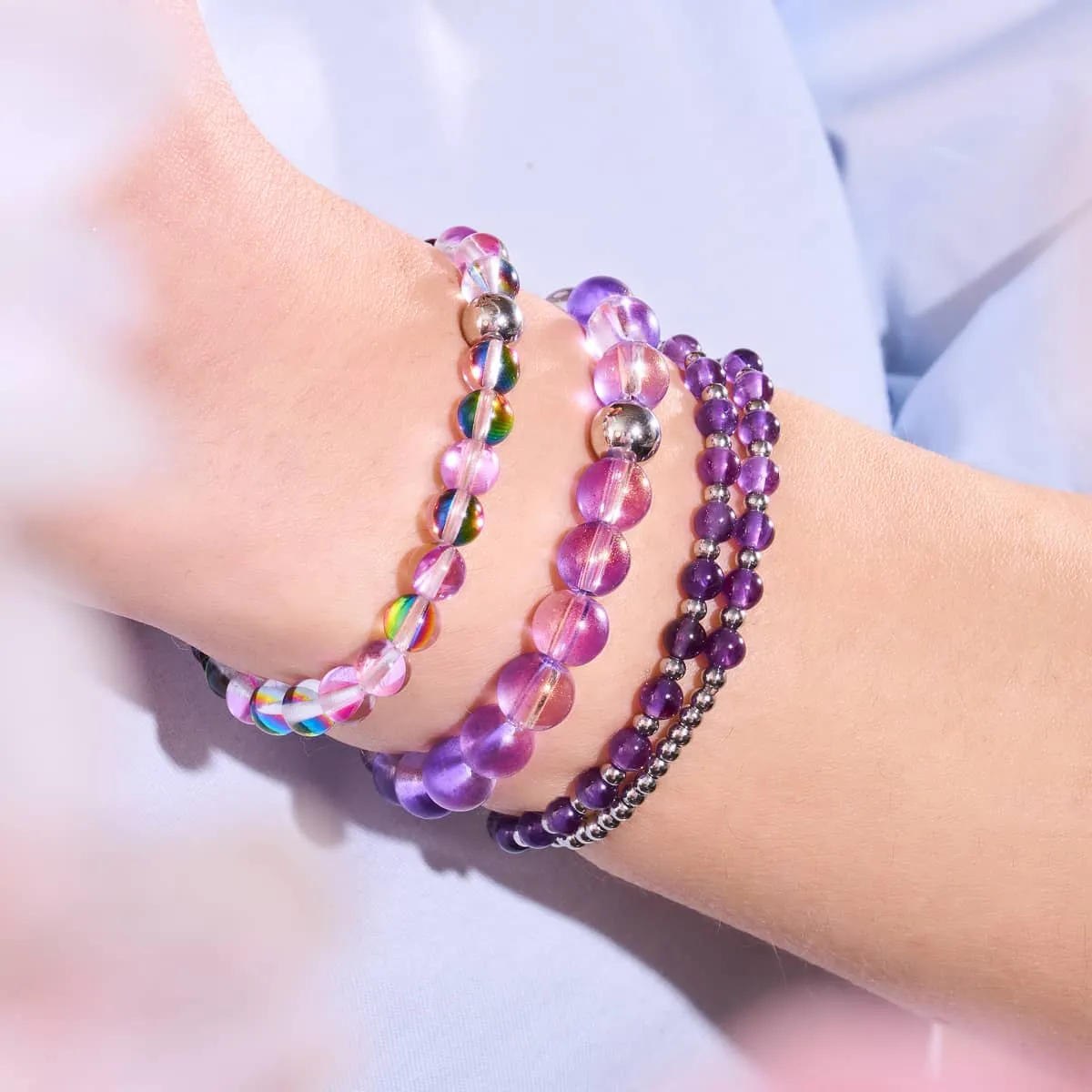 Grape Soda | Shimmer Glass Bracelet