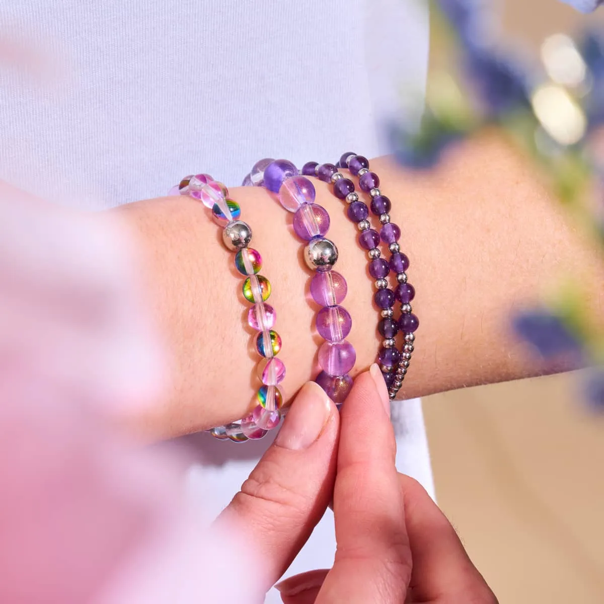 Grape Soda | Shimmer Glass Bracelet