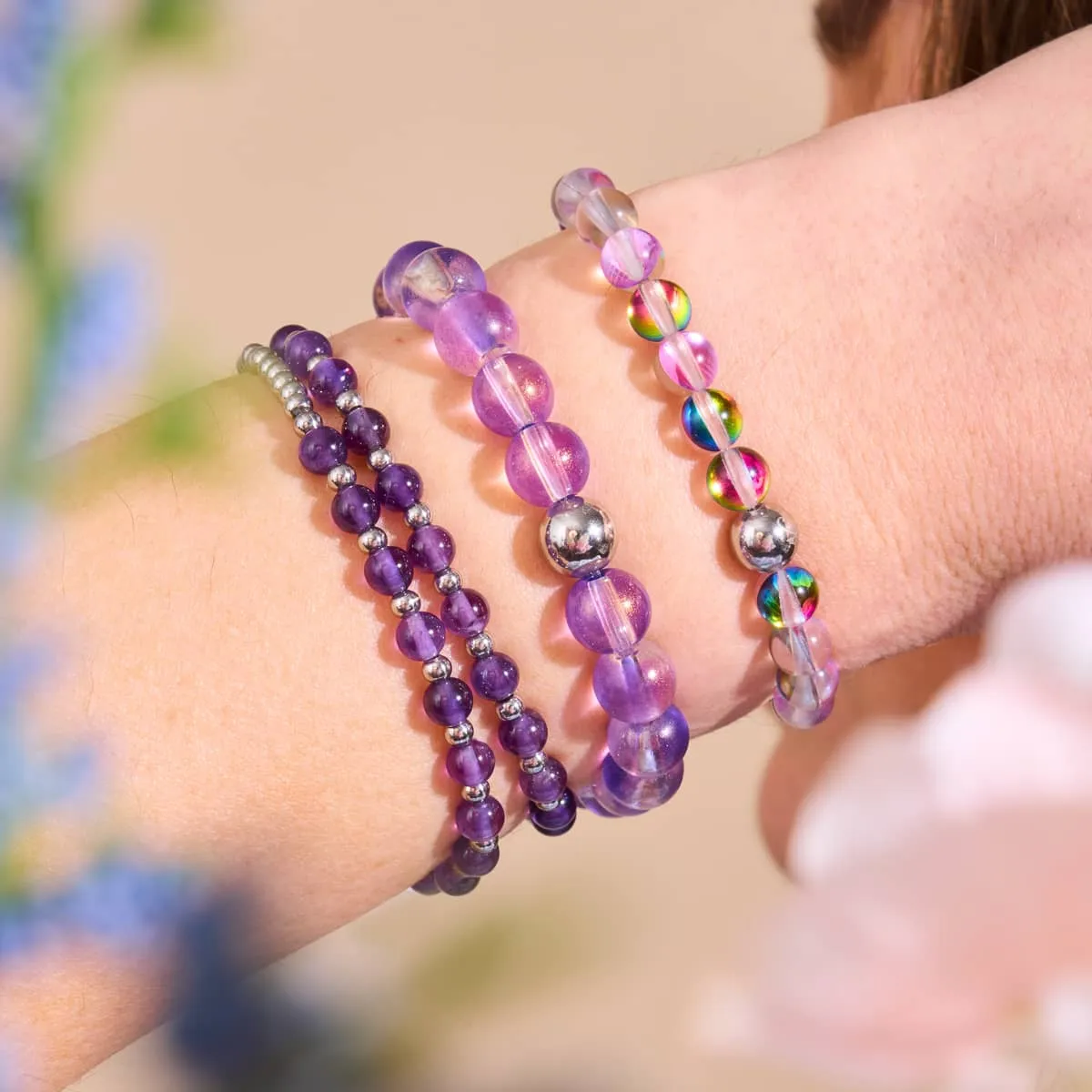 Grape Soda | Shimmer Glass Bracelet