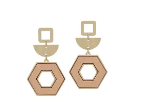 Handmade Hexagon Earrings