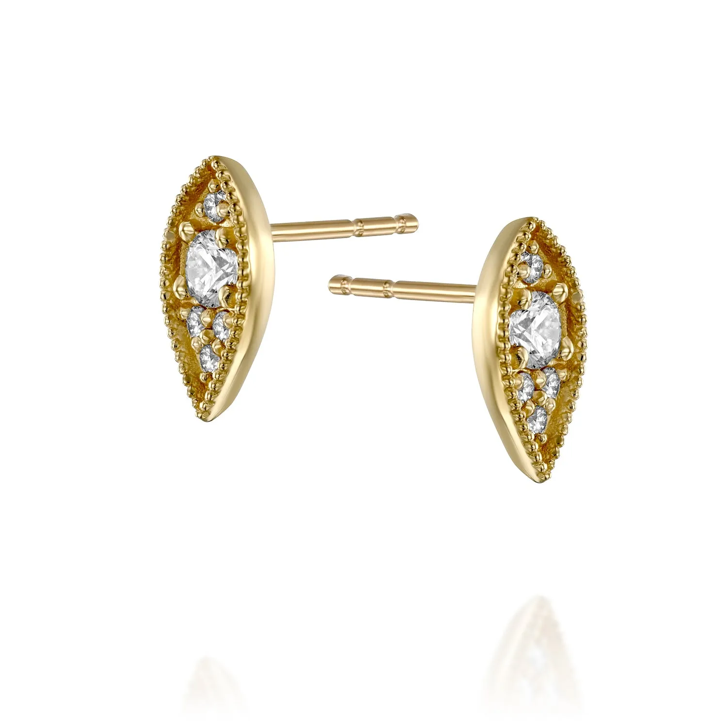 Jane Gold Earring White diamonds