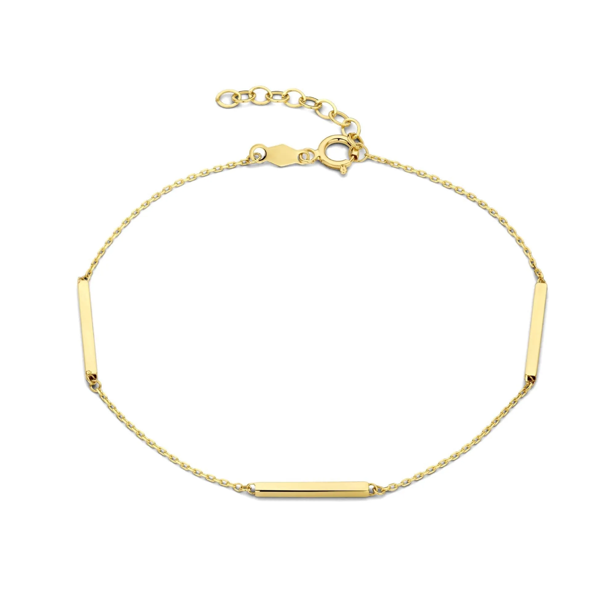 Le Marais Jolie 14 karat gold bracelet with 3 rods