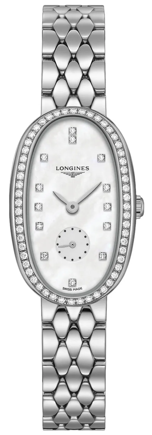 Longines Symphonette Medium Stainless Steel & Diamond Mother-of-Pearl Dial Women's Watch L2.306.0.87.6