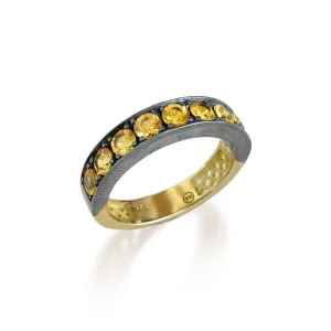 MEDIUM YELLOW SHAPPHIRE STACKER RING