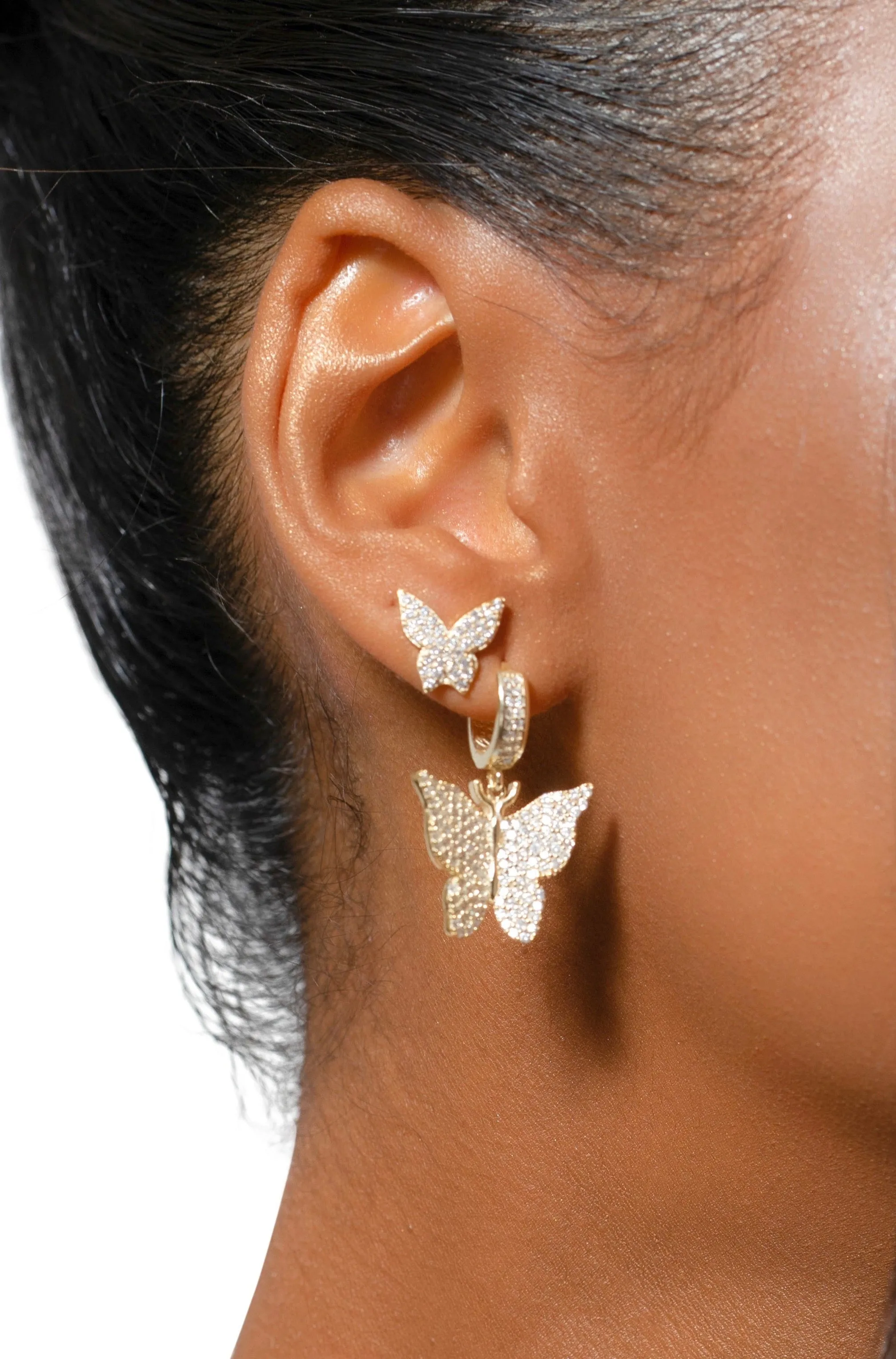 Mini Pavé Butterfly 925 Studs