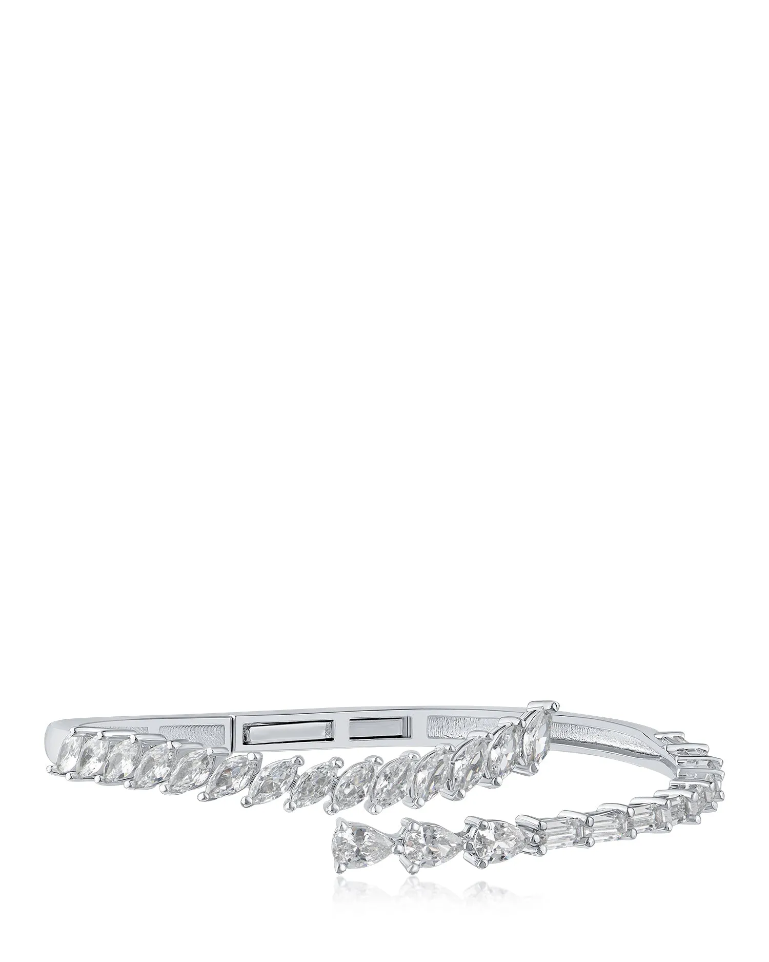 Multi Shape CZ Hinged Bracelet