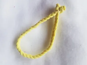 Pale Yellow Braided Bracelet