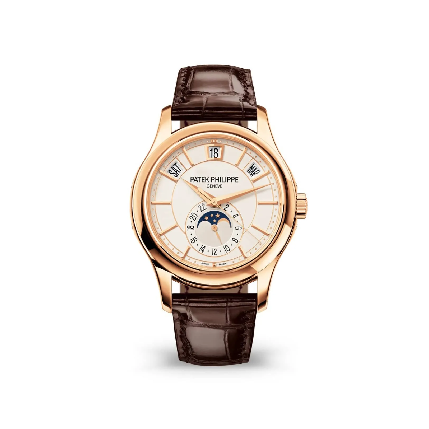 Patek Philippe Complications 5205R-001 Annual Calendar Rose Gold White Dial