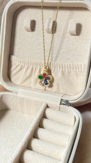 Rainbow Flower Necklace