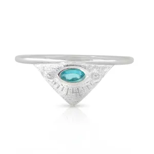 Solaris Apatite Silver Ring