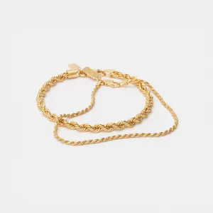 Stack Eternal Link Bracelets in Gold for Him