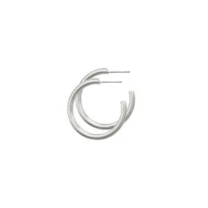 Tula Chunky C-Hoop Earring Silver Plating