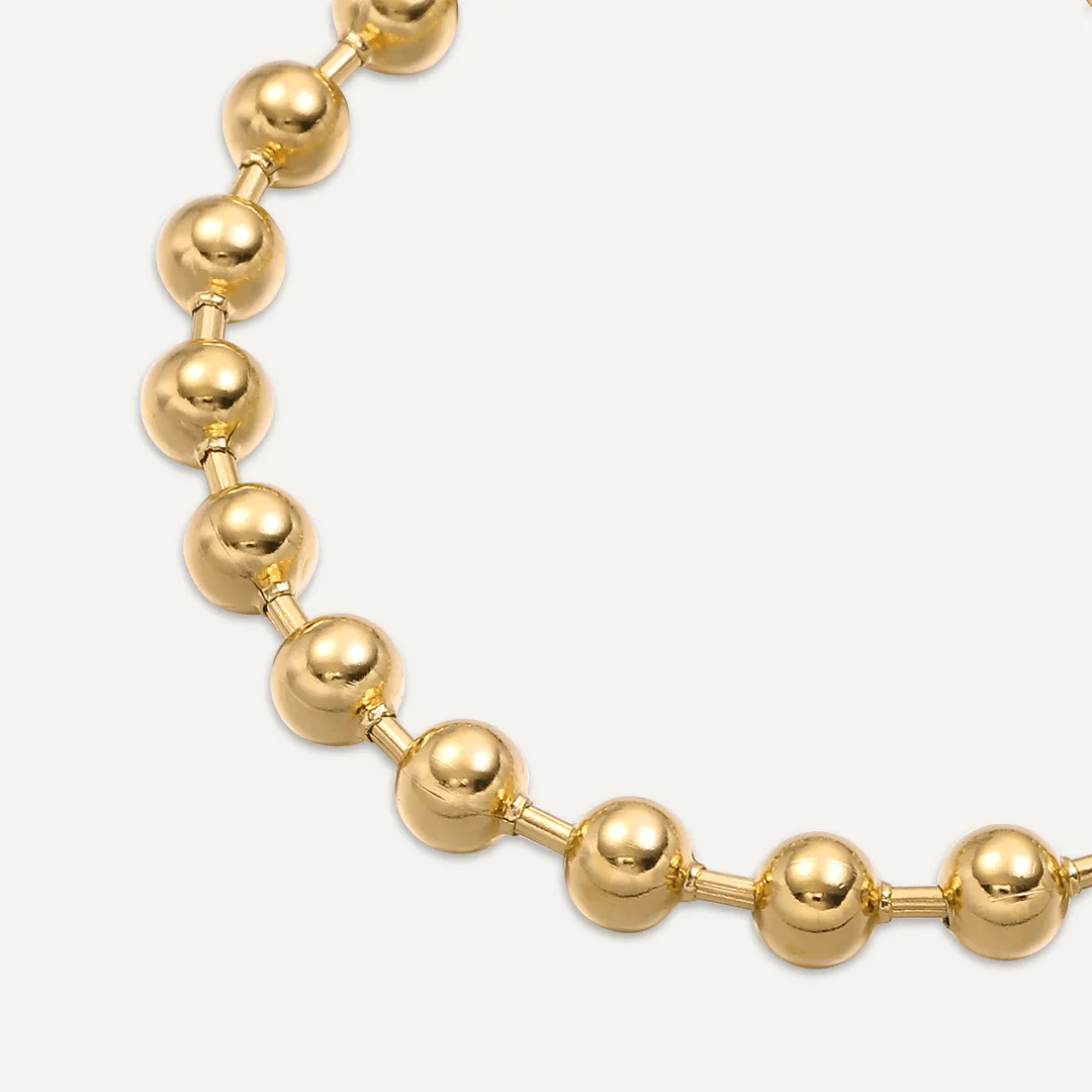 Vibes | Sleek Spheres Clasp Bracelet | 18K Gold-Plated