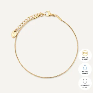 Vibes | Sleek Twist Clasp Bracelet | 18K Gold-Plated