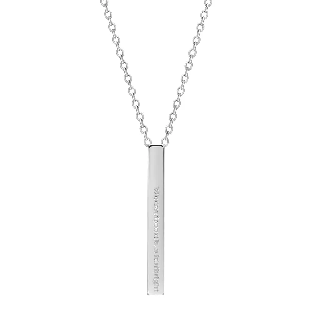 Womanhood necklace steel